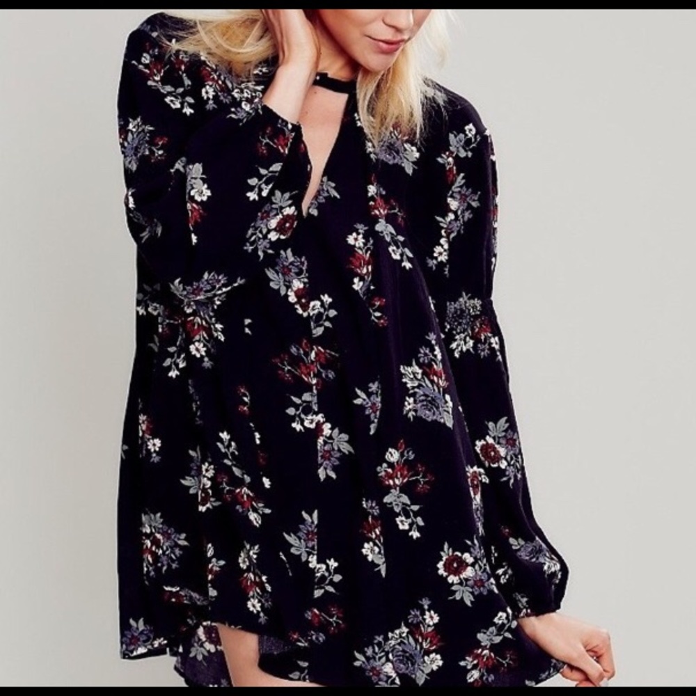 Free People Floral Swing Tunic Dress
